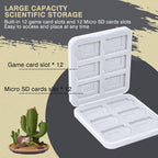 DLseego Game Card Case for Switch Lite/Switch/Switch OLED, Gold Kingdom Medallion Design Switch Game Cartridge Memory Card Portable Storage with 12 Game Card Slots and 12 Micro SD Card Slots-White