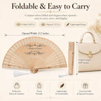 Personalized Wedding Fans for Guests Bulk– Custom Wooden Handheld Folding Fans for Wedding Favors, Baby Showers & Birthday & Party Gifts | Favors for Guests with Organza Bags & Tassels (30Pcs)