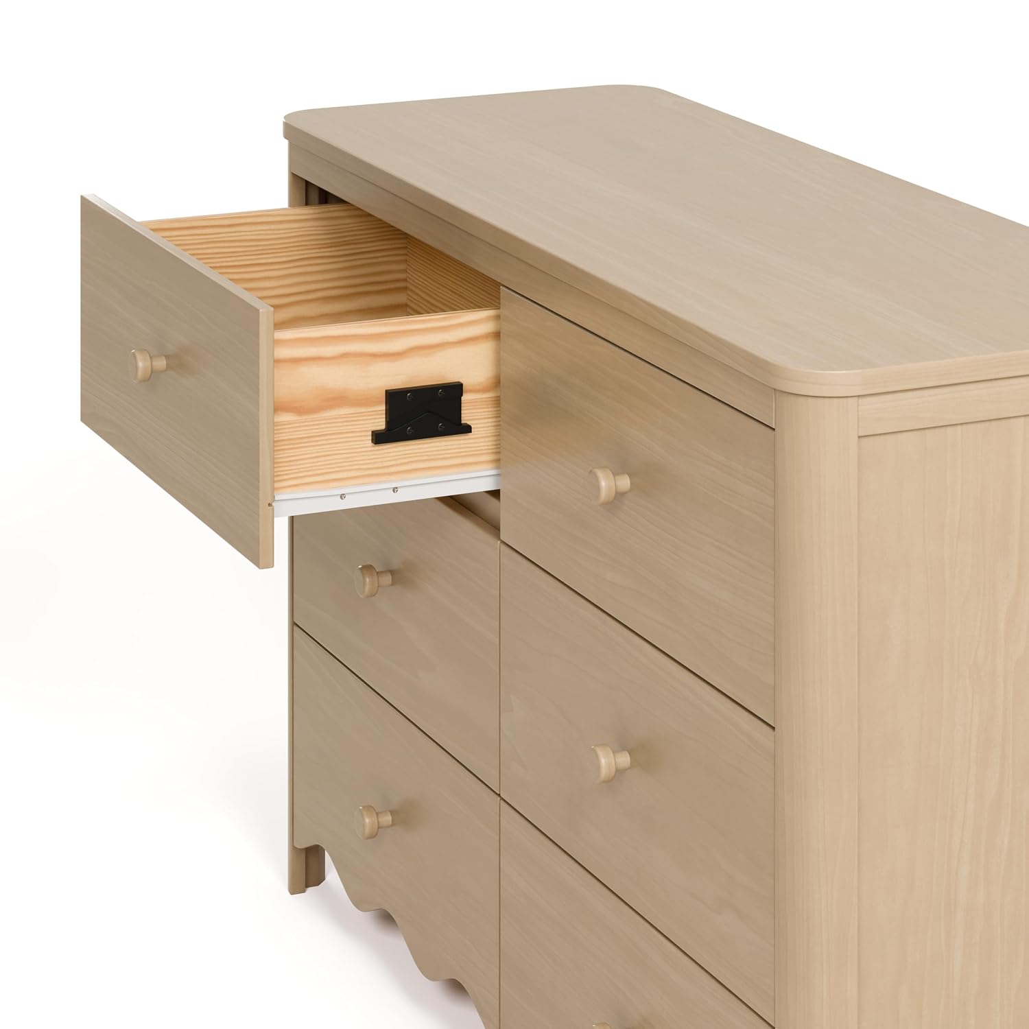 Storkcraft Casablanca 6 Drawer Dresser, Driftwood | GREENGUARD Gold Certified, Wood Dresser for Bedroom, Kids & Nursery Storage Chest, Safety Interlocking Drawers, Kids Bedroom