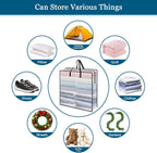 95L Under Bed Storage Bag, 2-Pack Clothes Storage Bags with Zippers and Handles, Clear Moving Bags for Quilt Pillow Blanket Bedding Storage or Wreath Closet Organizer Home Storage