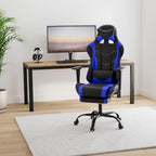 PC Computer Lumbar Support Headrest,High Back Racing Office Video Gaming Rolling Swivel Task Chair for Kids or Adults,Blue