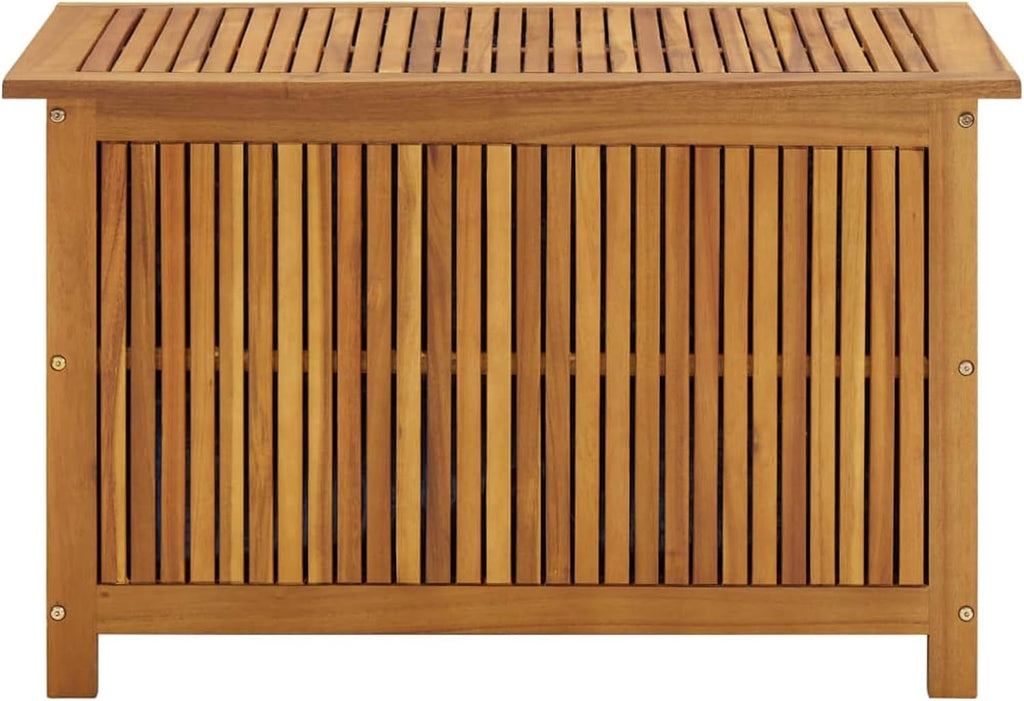 Casafoyer Garden Storage Box 35.4"x19.7"x41.7" Solid Acacia Wood-Rustic Outdoor/Indoor Storage Bench with Ample Space-Durable & Waterproof.