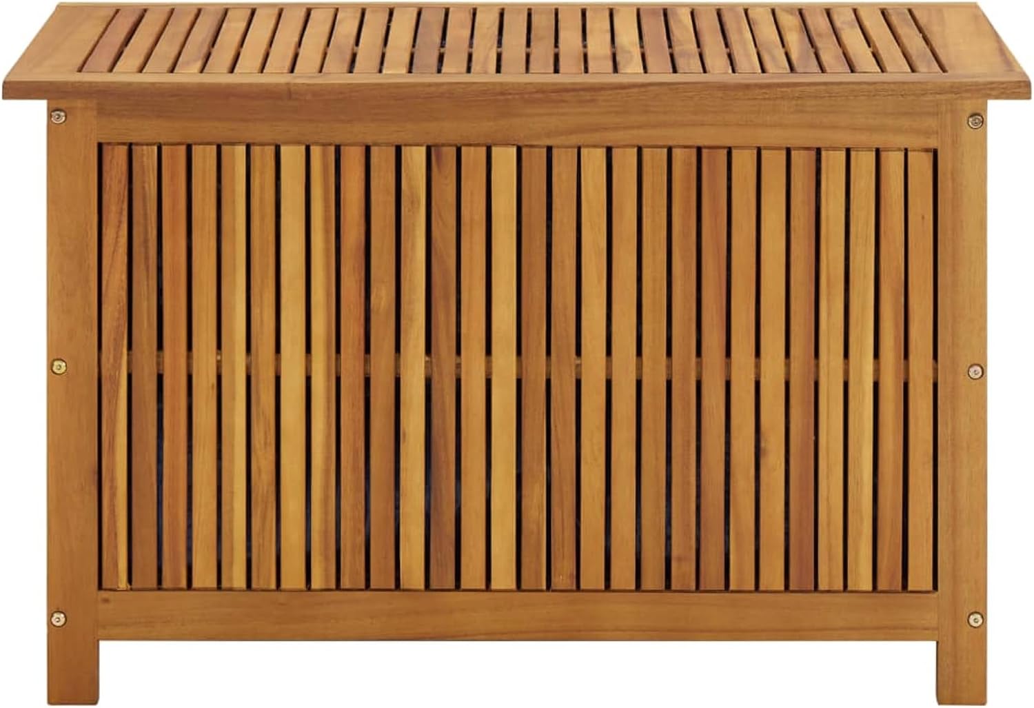 Casafoyer Garden Storage Box 35.4"x19.7"x41.7" Solid Acacia Wood-Rustic Outdoor/Indoor Storage Bench with Ample Space-Durable & Waterproof.