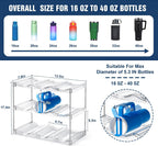 Stackable Water Bottle Organizer for Cabinet, Bottle and Other Tumbler Organizer for Kitchen Cabinets,Clear Stackable Water Bottle Holder and Wine Rack