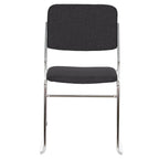 OEF Furnishings OEF8660/2 Commercial-Grade Fabric Padded Stack Chair (Black, 2-Pack)