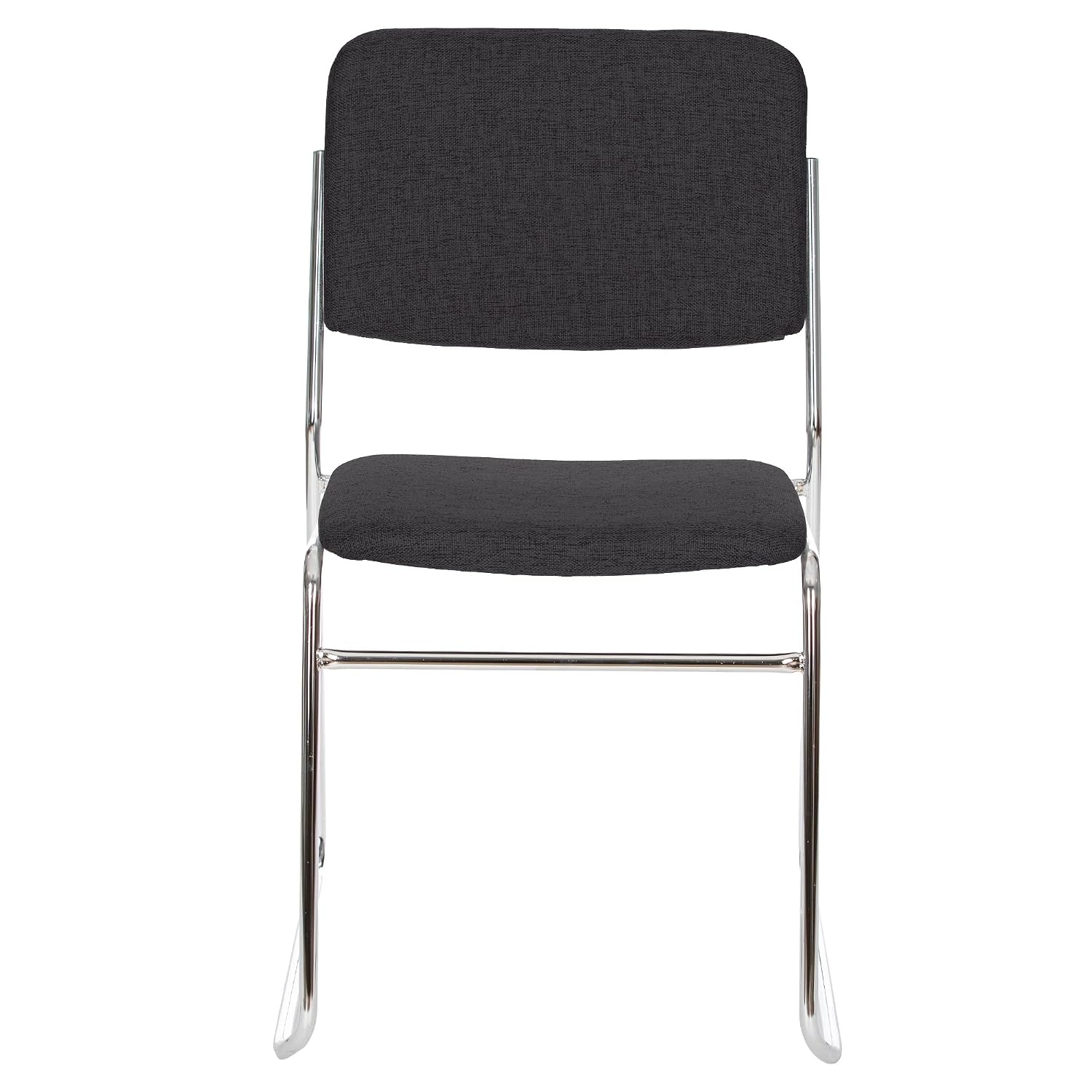 OEF Furnishings OEF8660/2 Commercial-Grade Fabric Padded Stack Chair (Black, 2-Pack)