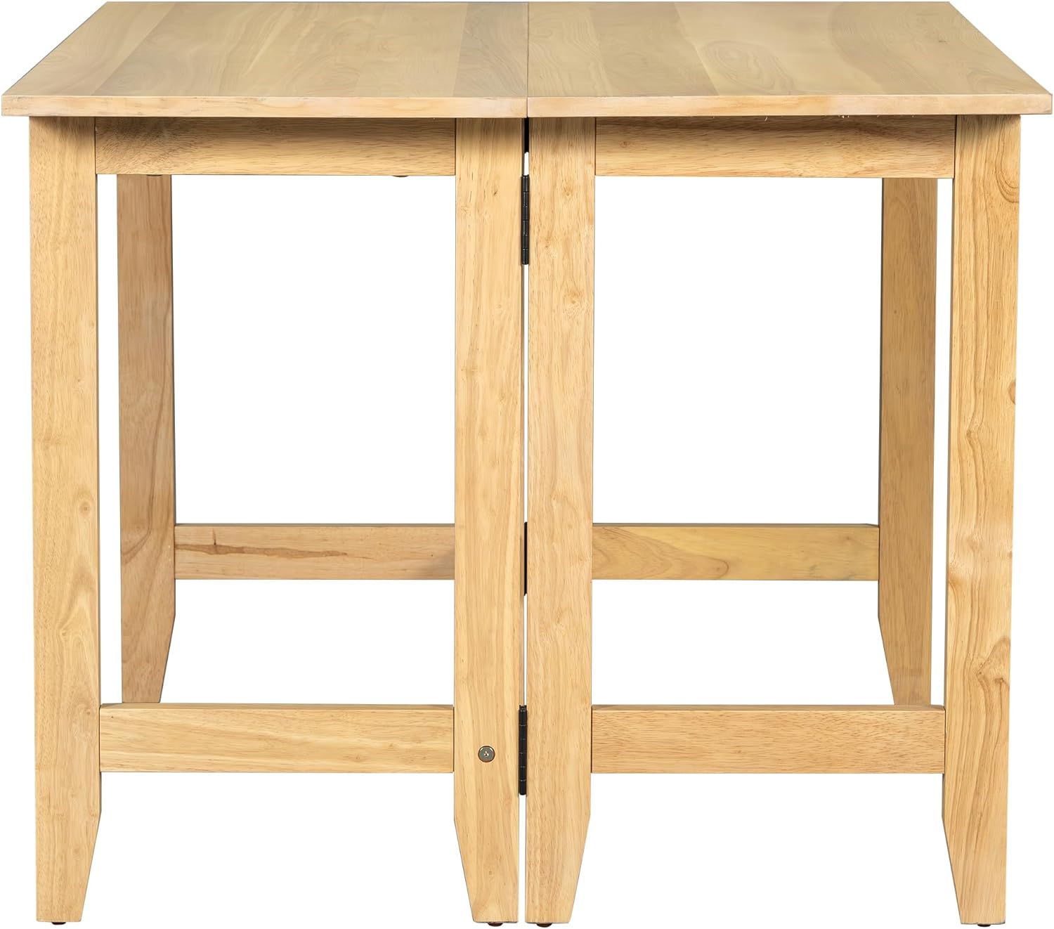 Merax Farmhouse Wood Extendable Dining Table with Drop Leaf for Small Places, Modern Freestanding Scalable Desk for Kitchen & Living Room, Natural