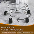 Rolling Stool with Wheels, Thick 7.5cm Cushion Professional Swivel Drafting Stool, Height Adjustable Heavy Duty 500 lb Stool with Silent Casters and Foot Ring for Salon Tattoo Clinic Home Office