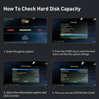 Kinhank 2TB Game Hard Drive, Built-in 120000+ Games, Batocera 33 System, External Hard Drive Compatible with Mac OS/Linux/Windows XP/7/8/10/11, Portable HDD, USB 3.0