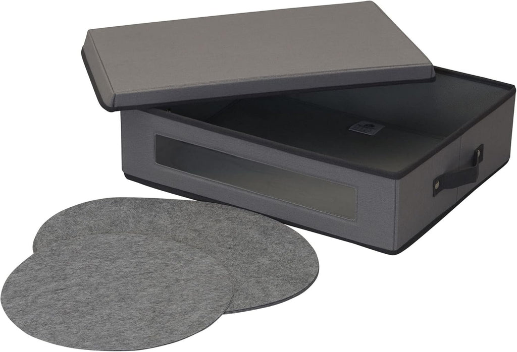 Household Essentials Platter Storage Chest, Gray