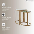 Signature Design by Ashley Irmaleigh Classic Nesting Accent Table Set with Mirrored Tabletops, Set of 2, Metallic