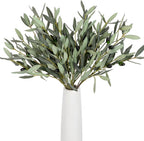 6 Pcs 18.9Inch Artificial Olive Tree Branches Faux Olive Stems for Vases with Berries for Wedding Table Centerpiece Porch Indoor Outdoor Vases Party Decor(Green)
