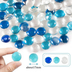 Sukh Decorative Flat Glass Marbles - Flat Glass Stones for Vases Table Scatter Gems Firepit Blended Fire Vase Filler Fish Tank Rocks Floral Stones Decorative for Decorative,Art Craft Materials