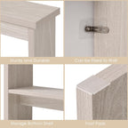 Console Table with Power Outlet and USB Port, 47" Long Behind Couch Table with Charging Station, Narrow Sofa Table for Entryway, Living Room, Foyer, Hallway, White Oak Grey