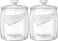 2 Pack Cookie Jar, Half Gallon Glass Jar with Airtight Lids for Cookies, Candy, Flour, Dog Treats, Coffee, Laundry Room Storage & Pantry, Wide Mouth Mason Jar for Sourdough Starter
