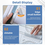 A3 Drawing Board Drafting Table Multifunctional Drawing Board Table with Clear Rule Parallel Motion and Angle Adjustable Measuring System, Inch