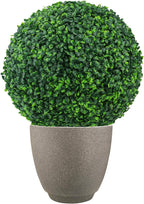 Sunnyglade 2 PCS 15.7 inch 4 Layers Artificial Plant Topiary Ball Faux Boxwood Decorative Balls for Backyard, Balcony,Garden, Wedding and Home Décor (15.7 inch)