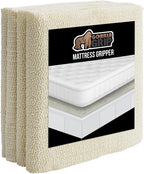 GORILLA GRIP Non Slip Mattress Gripper, Prevents Mattresses from Sliding and Holds Bed in Place, Pad Grips Beds, Sofa, Couch, Chair Cushions and Helps Keep Topper from Slipping, Easy Trim Pads, Queen