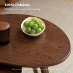 Small Oval Coffee Table, Solid Oak Pebble Table for Small Spaces | Solid oak pebble-shaped table with rounded edges creates a stylish small coffee table for apartments, sofas and cozy spaces.