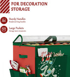 homyfort Christmas Ornament Storage Box, Large Compartment Ornament Organizer Boxes Containers with Dividers for 128 Xmas Holiday Christmas Tree Ornament Storage