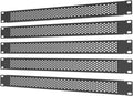 5 Pack 1U Venting Blank Panel - Steel Blank Rack Mount Panel Spacer for 19in Server Rack Cabinet or Enclosure, Black (1UVBP5PC)