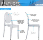 Stackable Acrylic Ghost Event Chairs – Set of 4