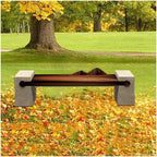 Patio Benches Stainless Steel Park Chair - Outdoor Wooden Seating for Landscaping