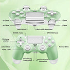 Puiseno Wireless Controller for PS-4, Dual Vibration Game Joystick/Motion Sensing/Touchpad/Speaker/3.5mm Audio Jack Headphone, Upgraded Six-Axis Sensor, Compatible with PS4/Slim/Pro Console/PC (green)