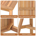 Tangkula Acacia Wood Outdoor Garden Bench, 2-Person Patio Backless Bench with Slatted Seat, 800 lbs Capacity, Outside Dining Bench for Front Porch, Balcony and Entryway (1,Natural)