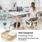 SlickBlue Rocking Kneeling Chair for Office and Home, Ergonomic Desk Stool for Posture Support