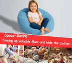 Stuffed Storage Bean Bag (No Filler) Keep Your Plush Toys More Organized Teens Children Lazy Playroom Perfect Ultra Soft Beanbag Washable Space Save Organizer Blue