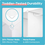 CUBEDIY Baby Closet Organizer for Nursery: Durable Baby Wardrobe for Closet - Customizable Baby Dresser Amoire Shelves - Waterproof Shelf Clothes Organizer w/Wall Fixation (White)