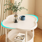 Small Petal-Shaped Side Table, Kids Nightstand, Small Bedside Table, Bedside Shelf, Bathroom Table, Mini Night Stand, Side Table for Bedroom Living Room Bedroom Bathroom