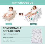 Graffiti Kids Couch Sofa，DIY Colorful Artistic Design, Ultra-Soft Comfort for Toddler Chair, Cute Graffiti Pattern Sofa for Girls and Boys, Comfy Toddlers Chairs for Bedrooms Living Rooms
