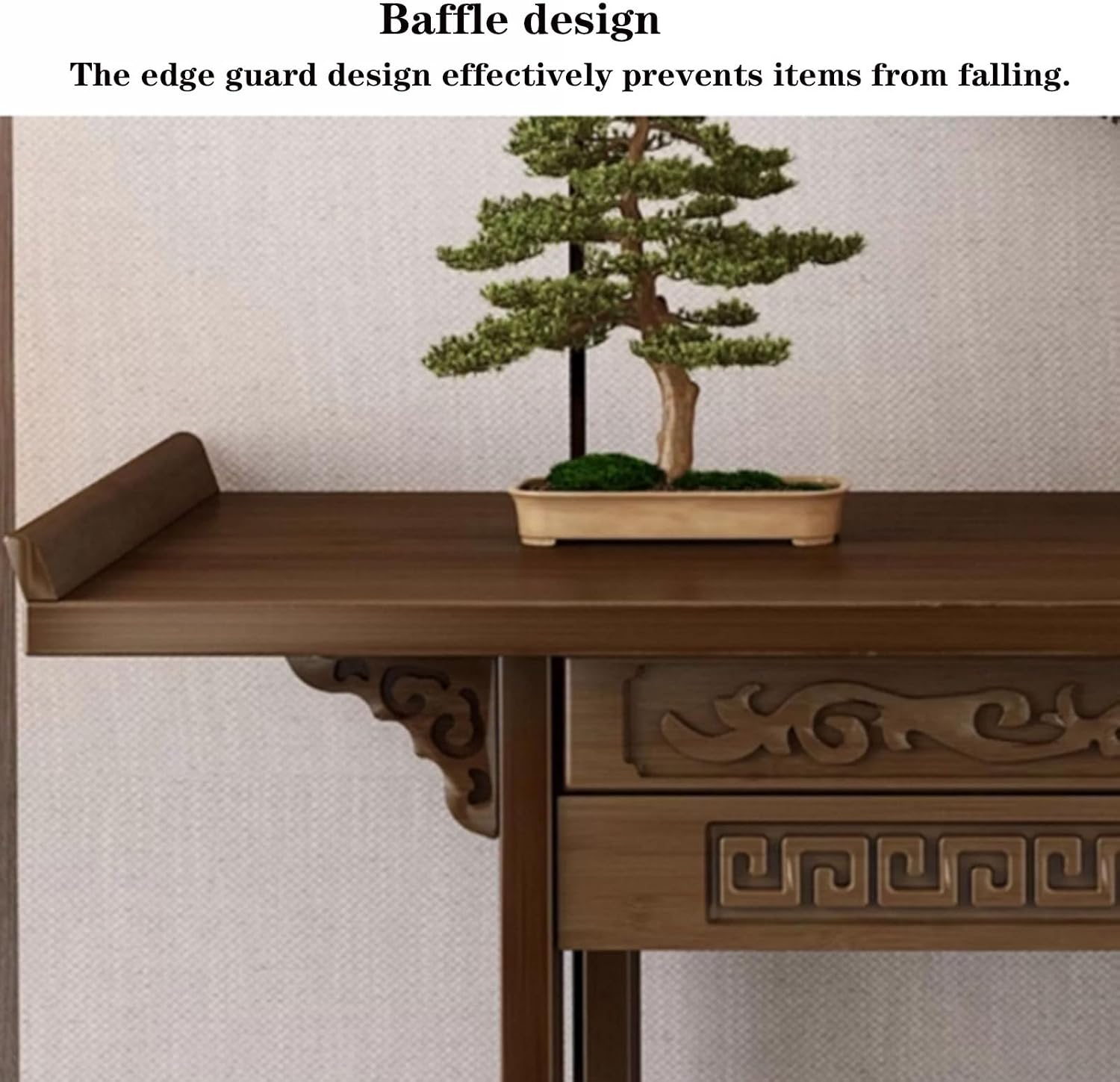 Solid Wood Meditation Table with Storage, Standing Prayer Table, Personal Buddhist Altar and Offering Cabinet