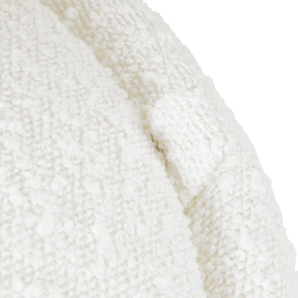 HomePop 18" Storage Round Ottoman - Cream Boucle