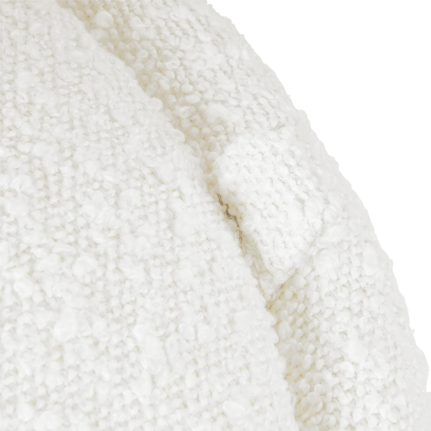 HomePop 18" Storage Round Ottoman - Cream Boucle