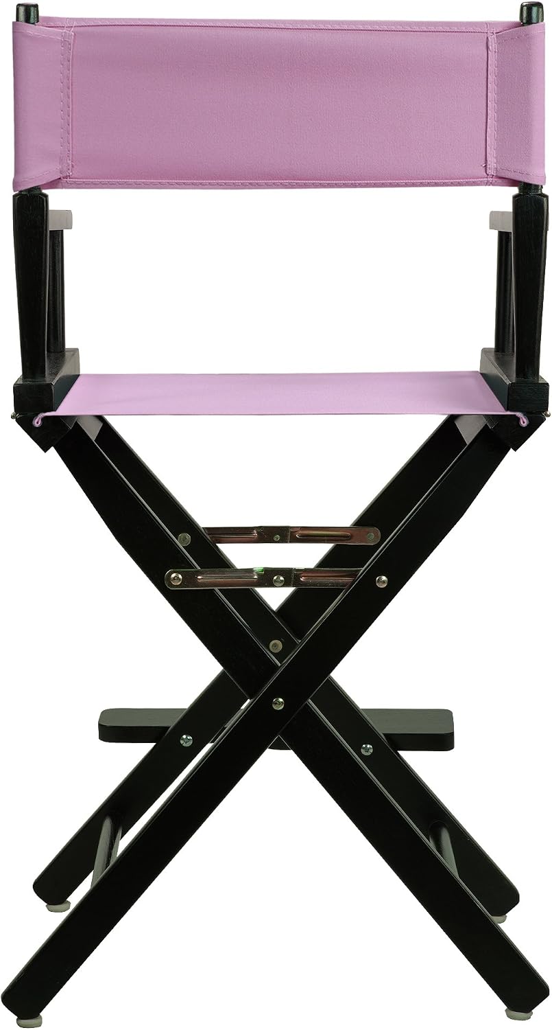 Casual Home 220-02/021-22 Director Chair 24" - Counter Height BlackFrame/Pink Canvas