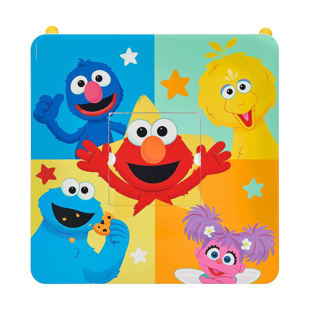 Delta Children Sesame Street Kids Table and 2 Chair Set with Storage, Blue | Greenguard Gold Certified, Kids Table & Chair Set for Toddlers & Children for Arts/Crafts, Snack Time, Durable Activity Table