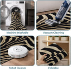Zebra Print Runner Rug 2x6ft Vintage Animal Print Rug Runners, Bohemian Zebra Striped Runner Rugs Washable Non-Slip Carpet for Hallways Entryway Kitchen Modern Home Decor