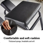 Ergonomic Kneeling Chair with Back Support - Posture Corrective Rocking Balance Stool for Office Use, Orthopedic Design to Relieve Fatigue and Improve Comfort (Black)