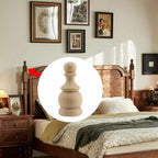 6 Pcs Decorative Wood Finials Unfinished Wood Craft Finials for DIY Projects Home Decor Staircase Woodworking Furniture Bed Post Finial, 1.4x3.0 Inch