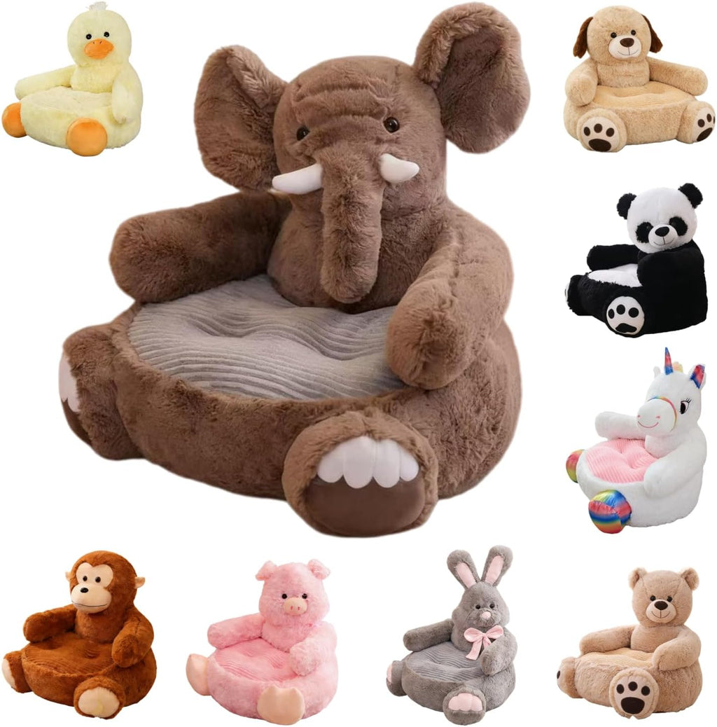 Cute Bean Bag Chair Comfy Reading Nook Chairs Animal Floor Chairs Faux Fur Beanbag Chairs Fun Plus Bean Bag Soft Casual Couch for Play Room Home Bedroom Decoration 50 * 50 * 45 cm (Cute Elephant)