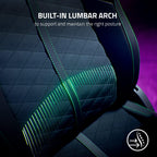 Razer Enki Gaming Chair: All-Day Comfort - Built-in Lumbar Arch - Optimized Cushion Density - Dual-Textured, Eco-Friendly Synthetic Leather - Reactive Seat Tilt & 152-Degree Recline - Black/Green