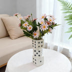 MOUGIGI Ceramic Dice Vase - Unique Decor for Dried Flowers, Rose, Pampas Grass - Stunning Design for Any Modern Space for Inspiring Smiles
