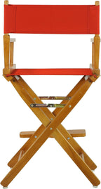 Casual Home 24" Director's Chair Honey Oak Frame-with Red Canvas, Counter Height