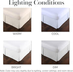 Southshore Fine Living, Inc. Queen Bed Skirt 14 Inch Drop, Pleated Dust Ruffle for Bed Skirting Queen Size - Platform Cover, Split Corners, Wrinkle Resistant, Soft Easy Care Microfiber - Bright White
