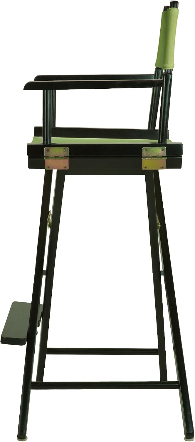 Casual Home 230-02/021-72 30" Black Frame-Lime Green Canvas Director Chair Bar Height, BlackFrame