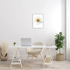 Stupell Industries Hand Holding Deco Inspired Sun with Rays, Designed by JJ Design House LLC White Framed Wall Art, Tan