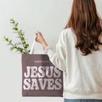 Christian Tote Bag, Good News Religious Jesus Canvas Totes Bag Christian Reusable Grocery Shopping Bags